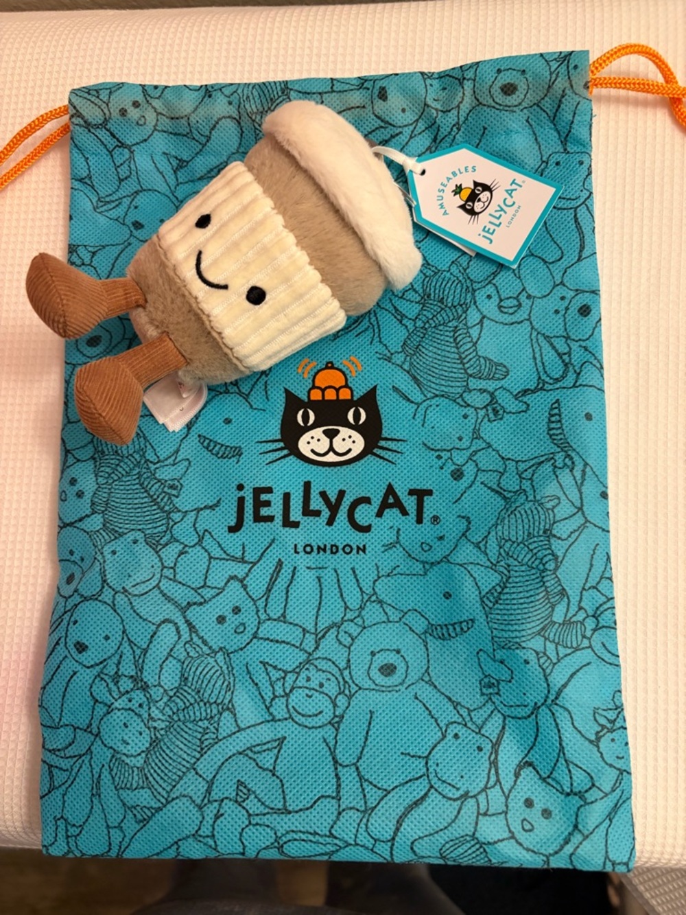 Jellycat Tan and Cream Acorn Plush with Brown Legs